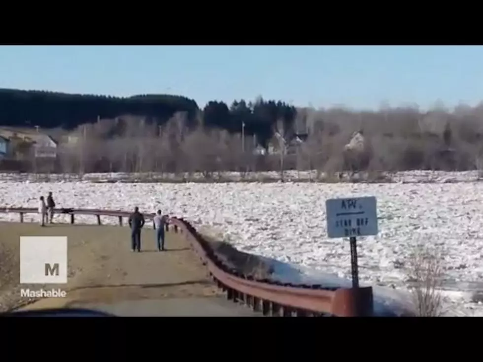 Melting Ice Flows Down The Aroostook River One Year Ago [VIDEO]