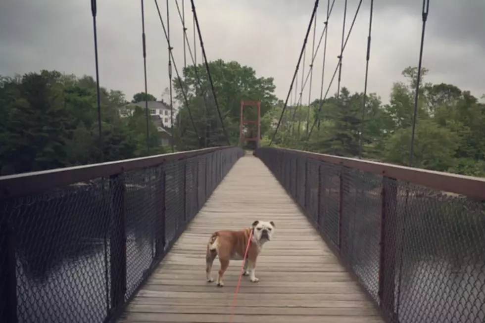 This Swinging Bridge in Brunswick, Maine is Held Up By Original Cables from 1892