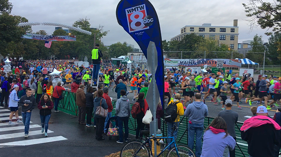Watch Runners Take Off at the Starting Line of the 25th Maine Marathon!