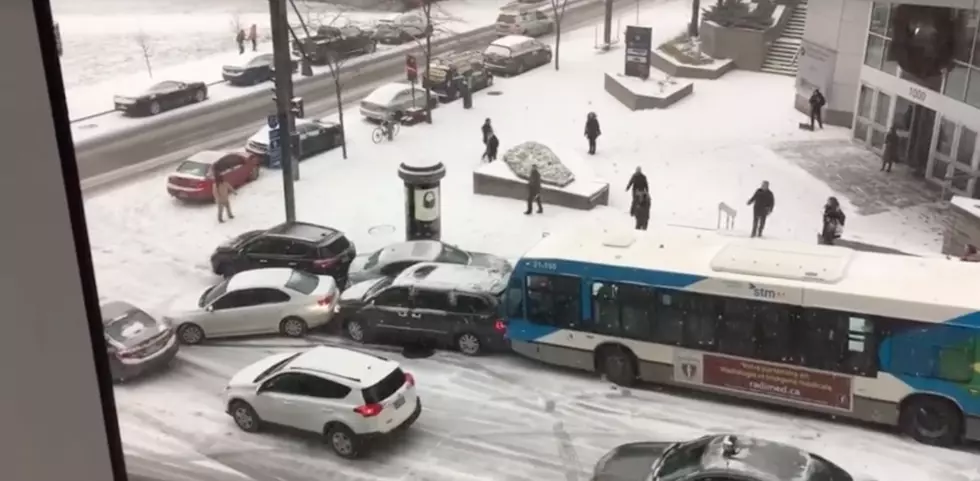 Watch Cars, Busses & Cruisers Sliding All Over the Place in Montreal [VIDEO]