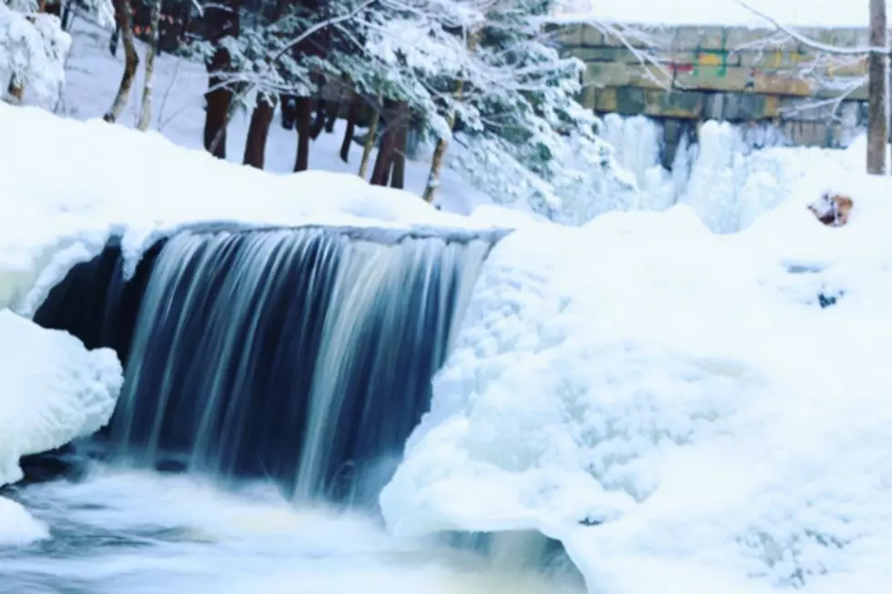 This Waterfall Walking Path in Hallowell, Maine is Transformed into a Magical Fairytale Scene by the Snow