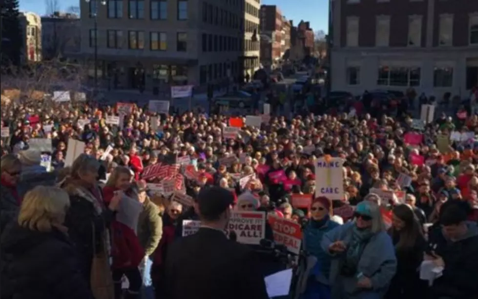 Hundreds of Mainers March at Portland City Hall Against Repealing the Affordable Care Act