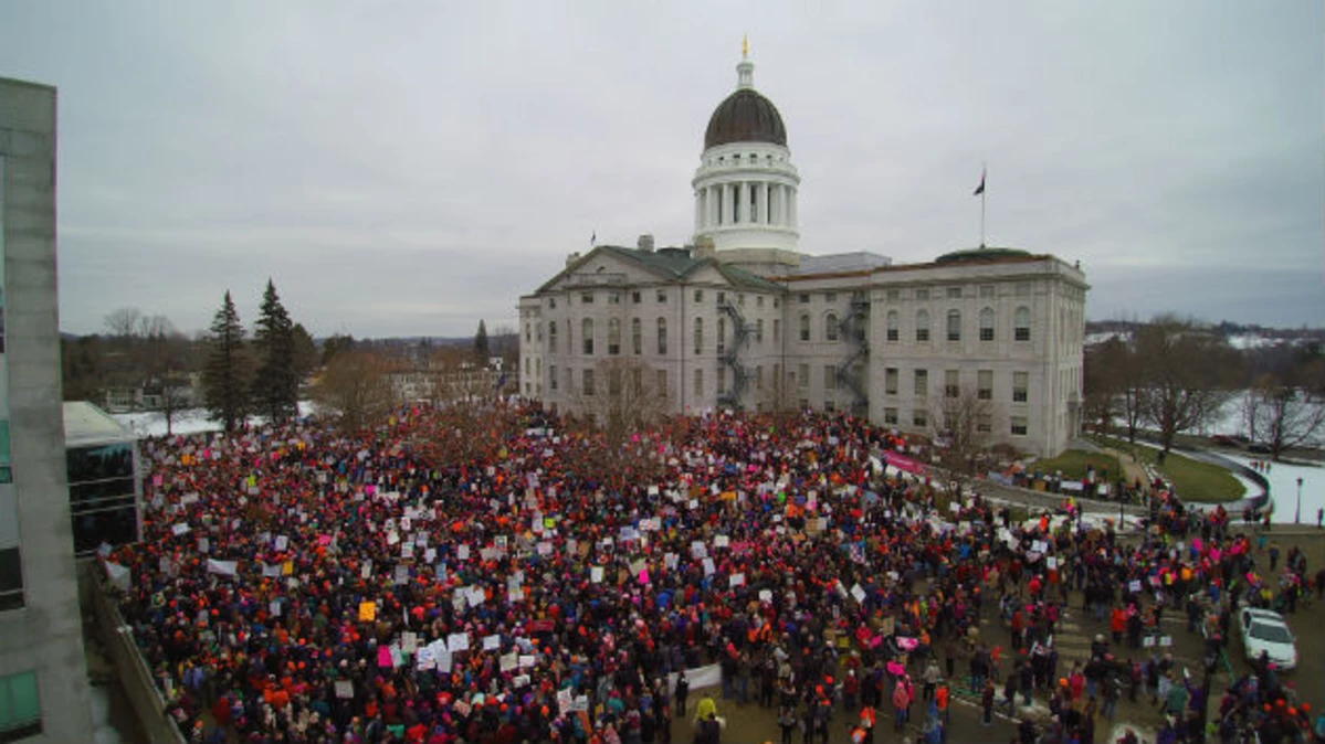 Thousands Show for Women's March on Maine in Augusta, Maine