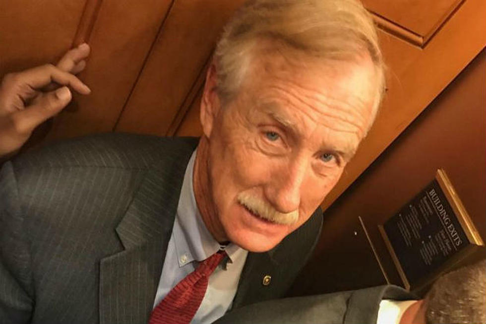 Senator Angus King Takes a Selfie While Stuck in a Capitol Elevator