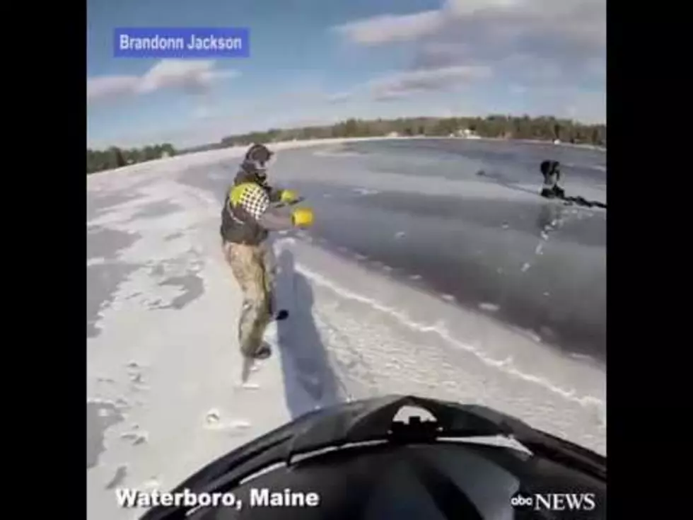 WATCH: 3 Guys Save Girl After She Fell Through The Ice On A Lake In Maine [VIDEO]