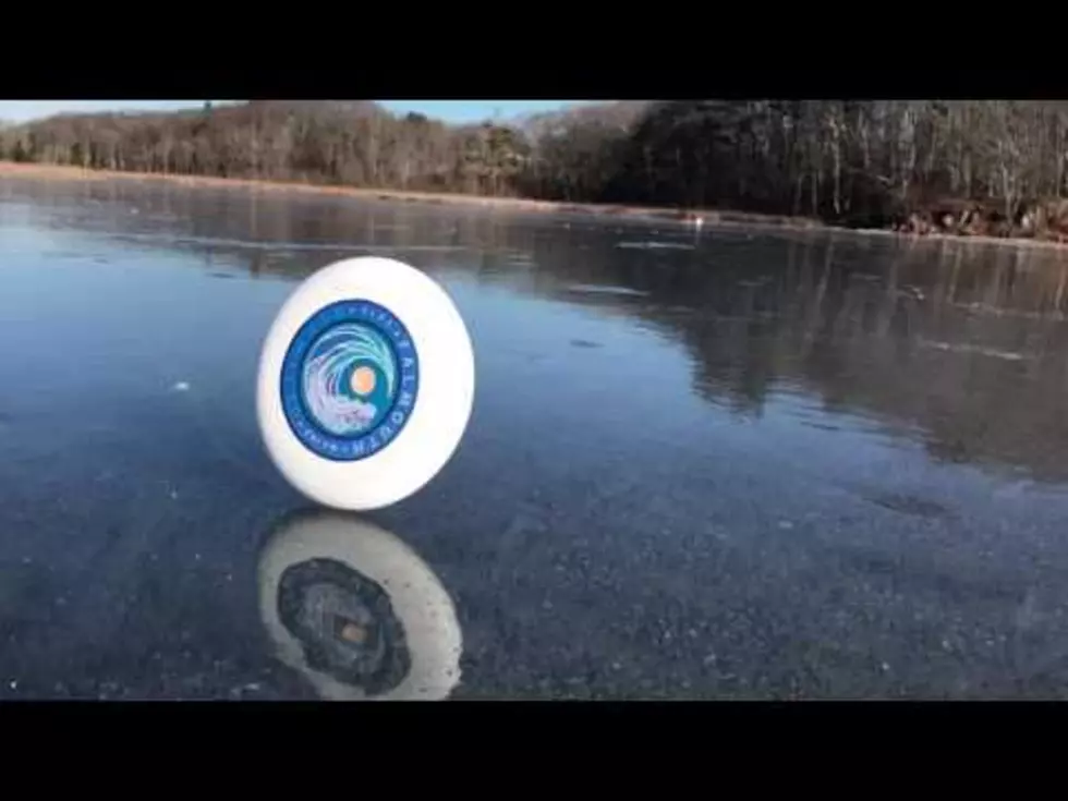 WATCH: Frisbee Rolls Completely Across Frozen Pond Due To Wind [VIDEO]