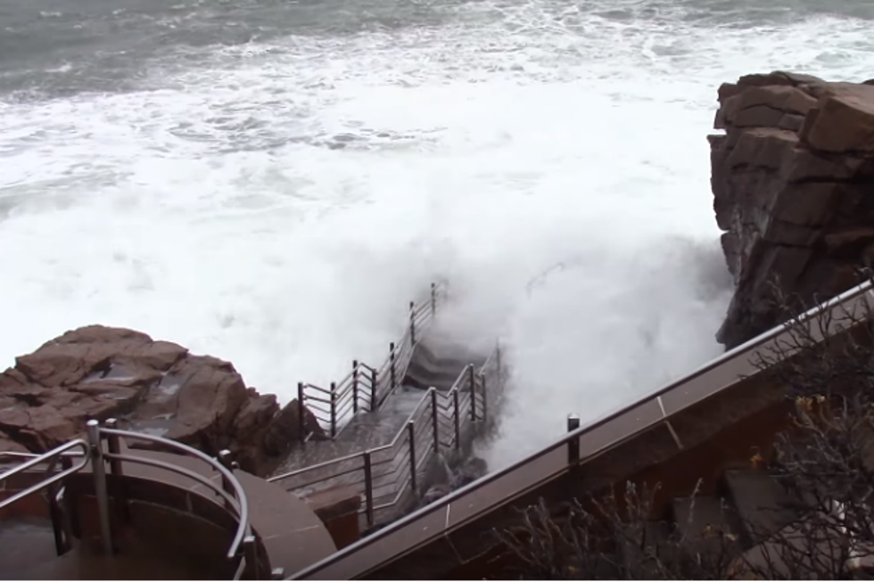 Acadia’s Thunder Hole Gets Rocked By Nor’Easter [VIDEO]