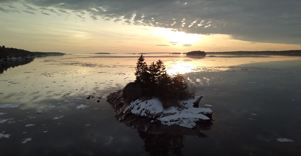 Take Flight Over Lookout Point in Harpswell Maine at Sunset [VIDEO]