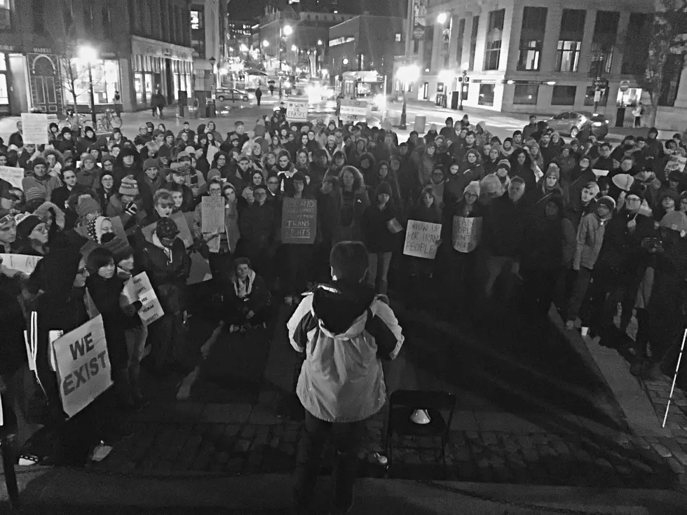 300+ Protest Against Trump’s Transgender Policies in Portland