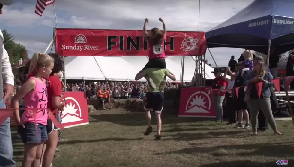 Couple From Oxford, Maine Wins ‘Wife Carrying Championship’ at Sunday River