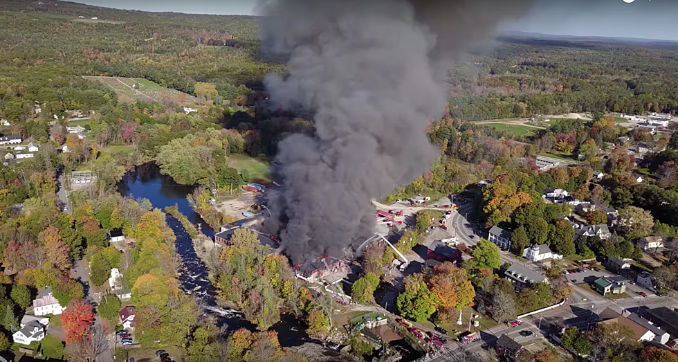 Stunning Drone Video Captures Mechanic Falls Fire