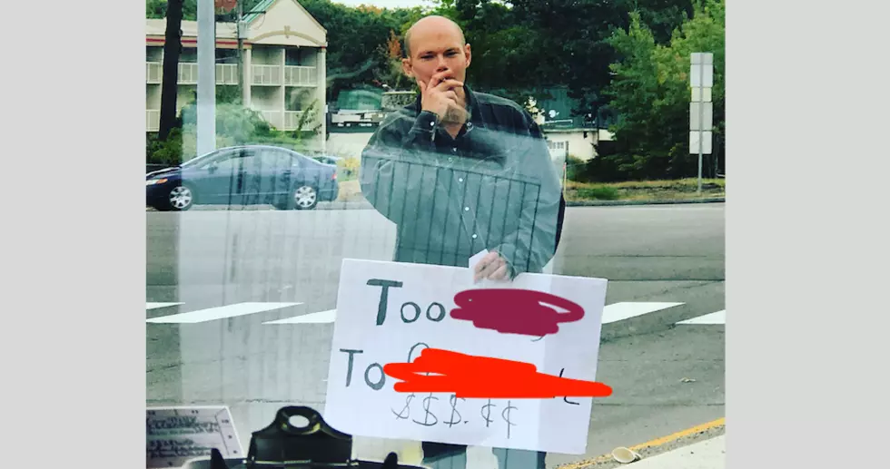 Panhandler In Westbrook, Maine Gets As Honest As You Can Get With This Sign