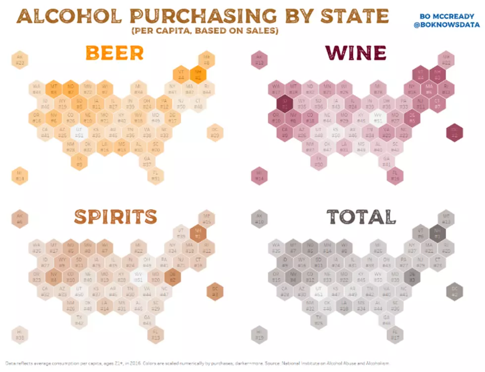 Alcohol Purchases Map Shows We All Visit NH To Buy Booze