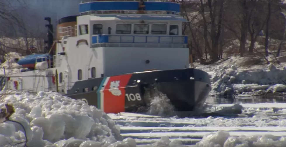 Coast Guard Begins Breaking Ice On Kennebec River [VIDEO]
