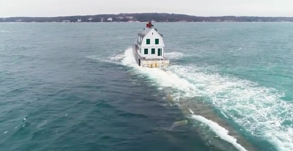 Watch Giant, Mesmerizing Waves Crash Over This Maine Lighthouse