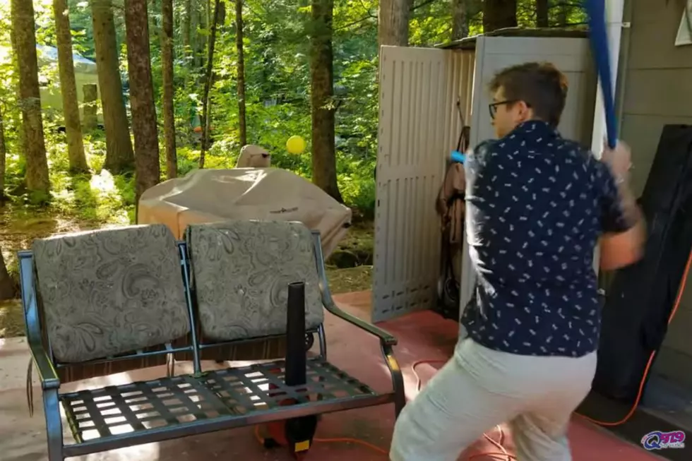 Playing Tee Ball With a Leaf Blower Is Ridiculously Fun