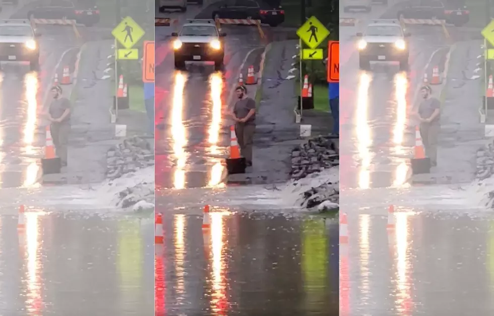 Mainer Spotted Fishing In Flooded Street Tuesday