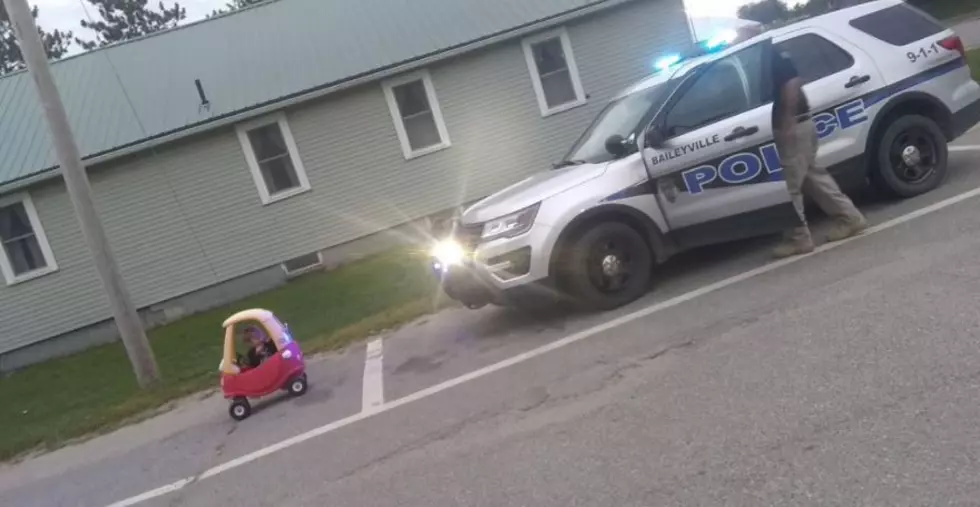 Toddler &#8216;Pulled Over&#8217; by Police in Baileyville, Maine, for Adorable Reason