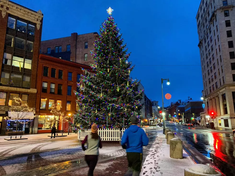 The Monument Square Tree Arrives This Morning Watch Live on The Tree Cam