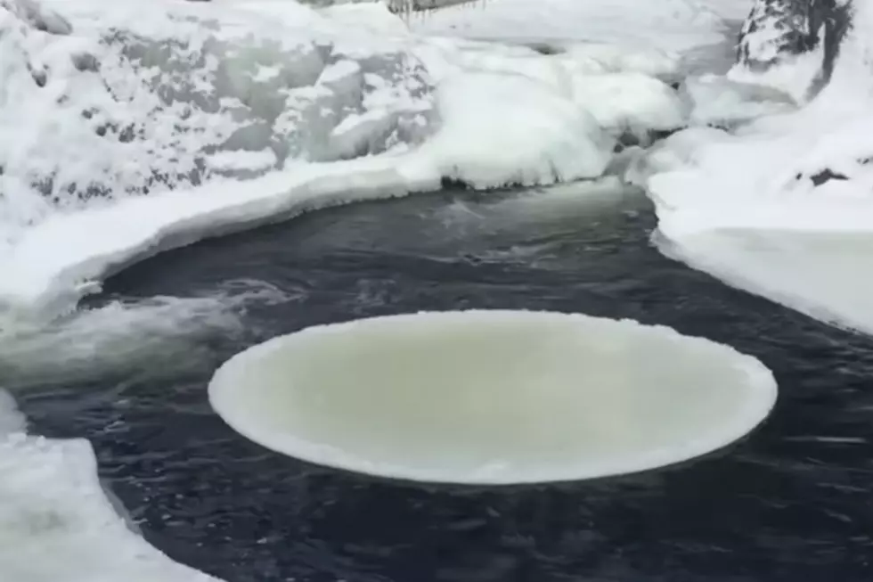 Watch: There&#8217;s a New Ice Disk Spinning Near a Maine Waterfall