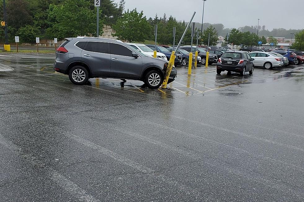 The Infamous Yellow Poles at the Auburn, Maine, Walmart Aren’t Yellow Anymore