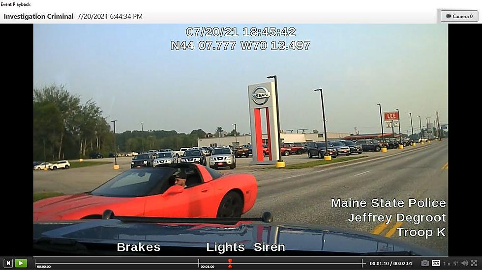 Maine State Police Looking For Driver of Red Corvette in Auburn and We Think We Know Why