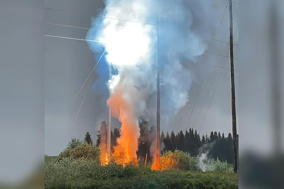 Watch This Stunning Video of a High Voltage Transmission Line Fire in Northern Maine