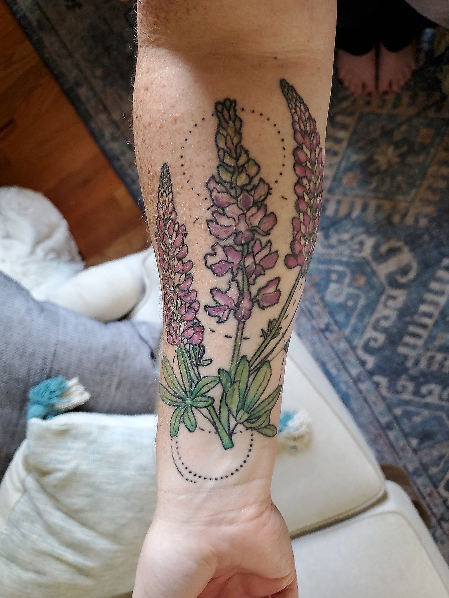 Jeff Norton Tattoos : Tattoos : Flower : Poppies and Lupine