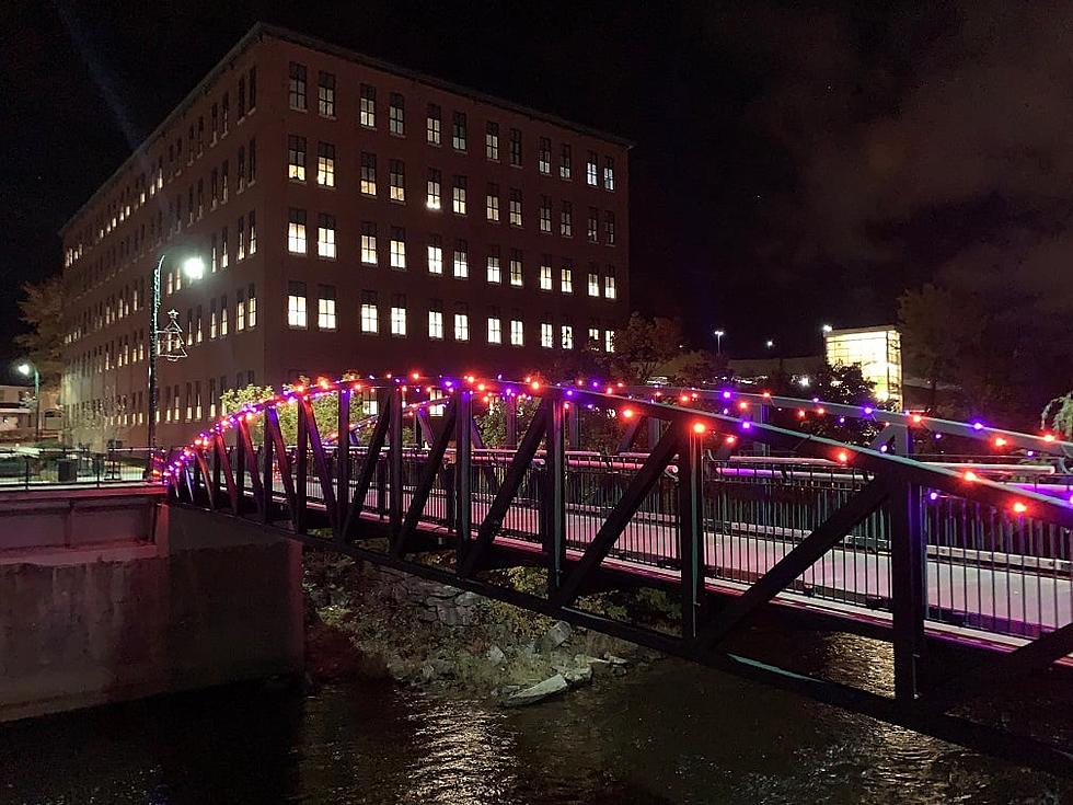 Some Grinch Stole Bulbs From the Holiday Lights on Westbrook, Maine&#8217;s Pedestrian Bridge