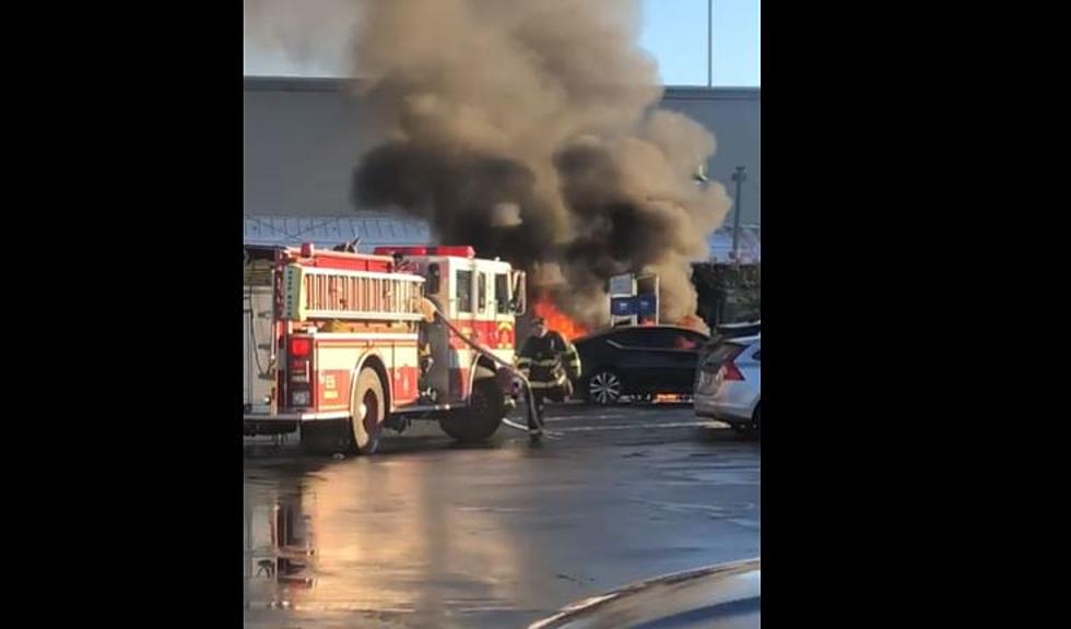 VIDEO: Car Engulfed in Flames in Portland Hannaford Parking Lot