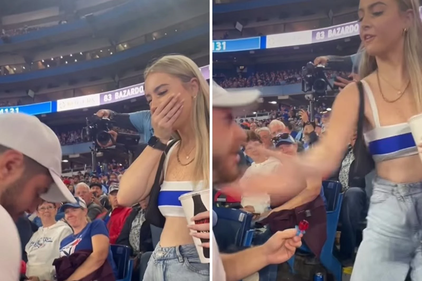 Fan drops ring before popping the question 