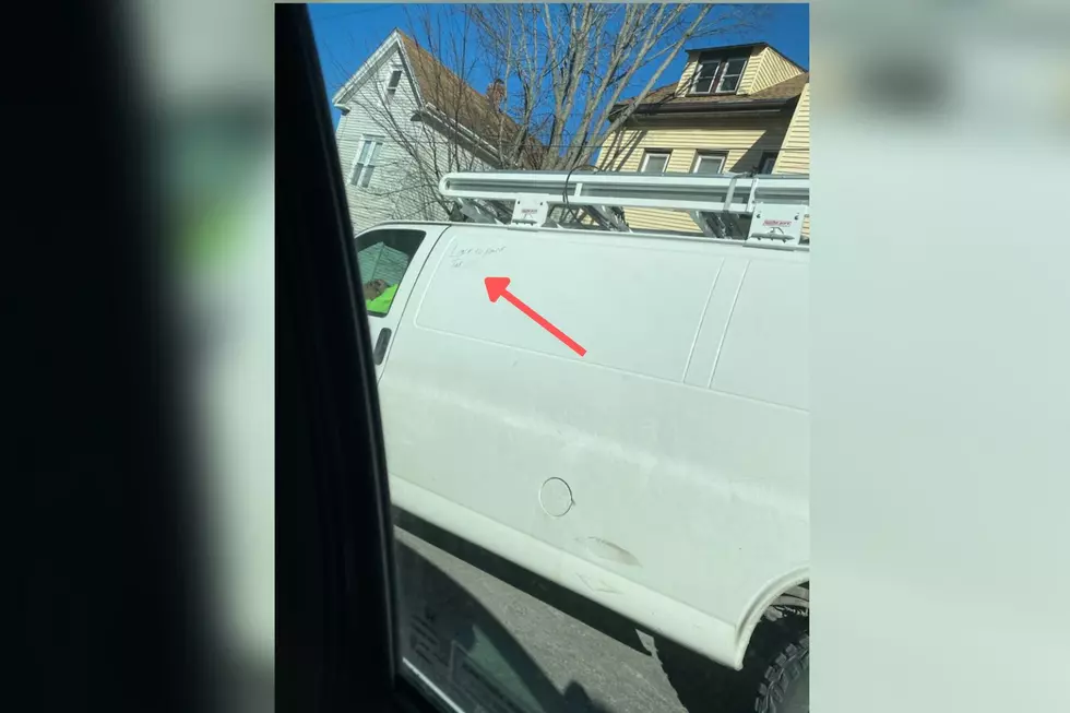 Someone Left a Rude Note on This Van in Portland, Maine, but Didn’t Use Paper