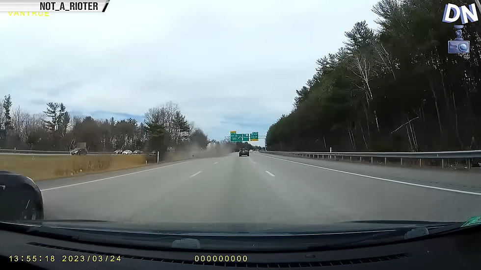 Dash Cam Captures Van Crashing and Flipping on Massachusetts Highway