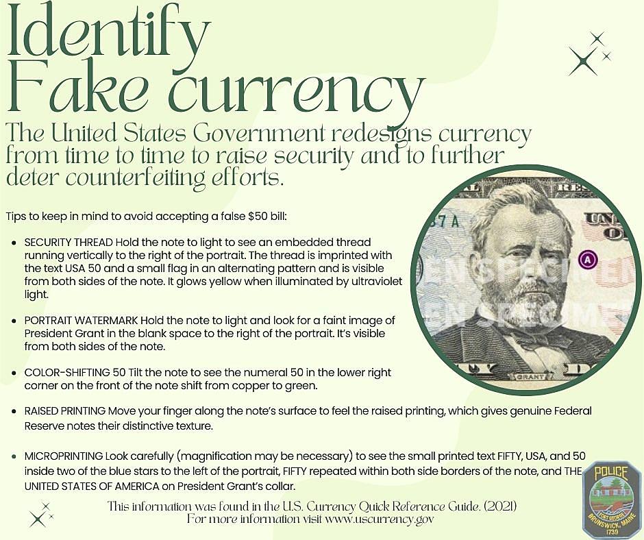 United States fifty dollar bill - Counterfeit money detection: know how