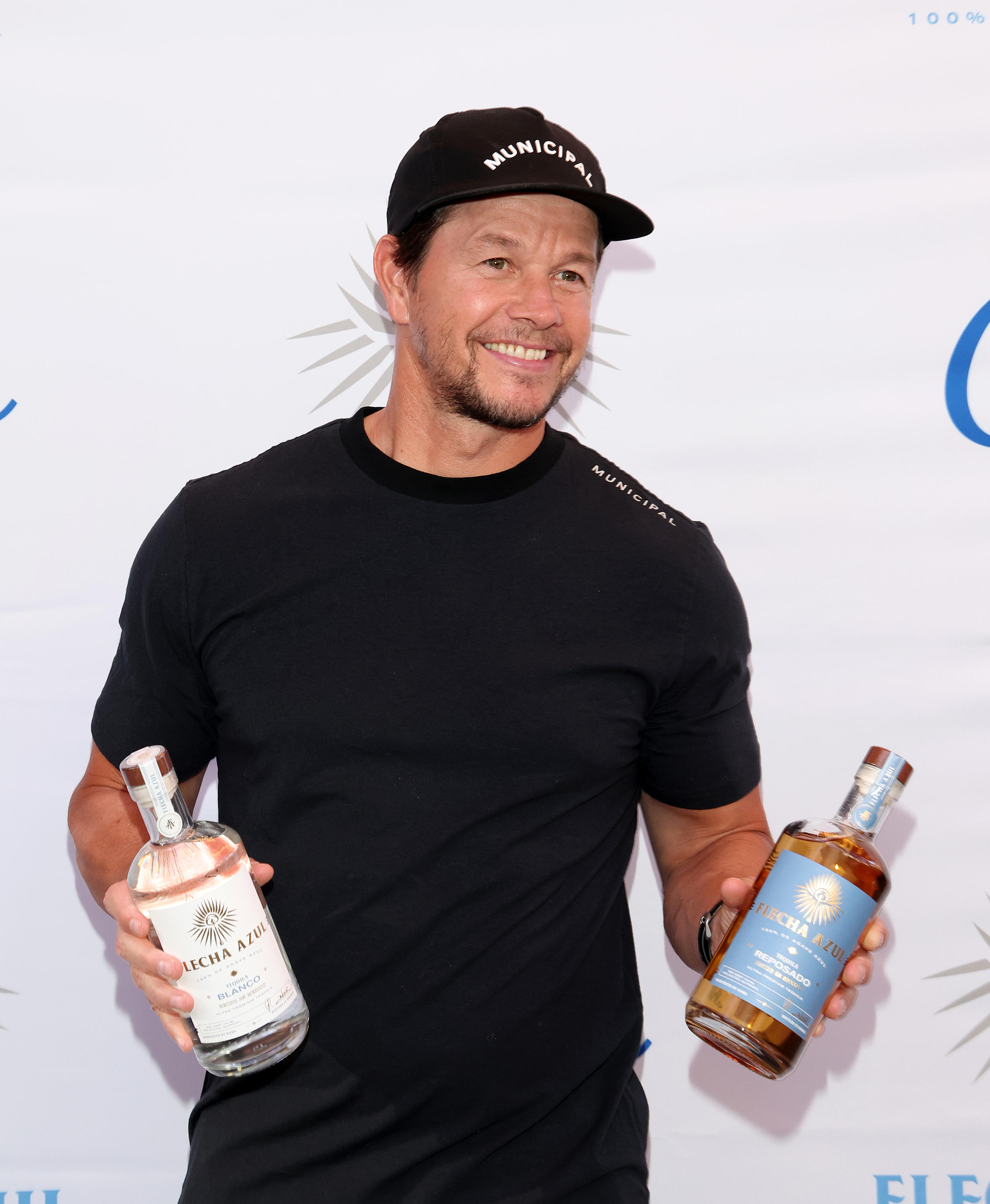 Mark Wahlberg Shows Off Buzz Cut While Promoting Tequila: Photos