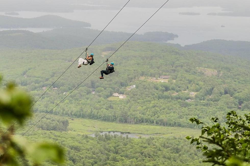Married Couple Make Zipline Exit After New Hampshire Wedding