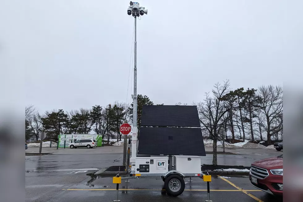 What Are These Trailers With Flashing Blue Lights in Portland, ME