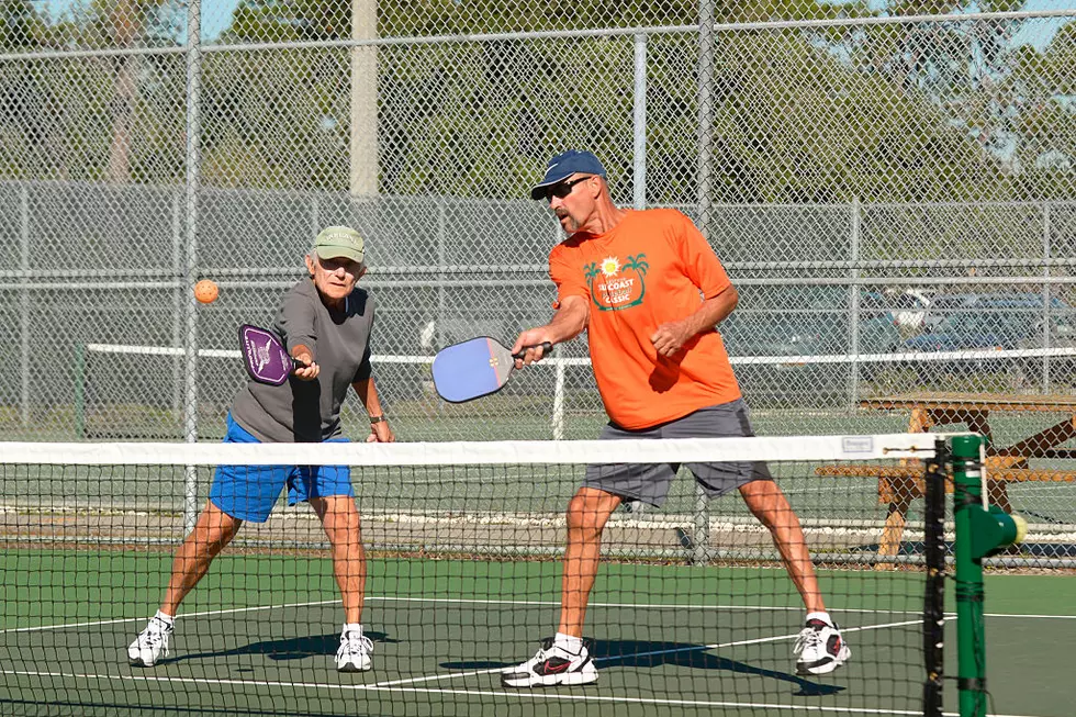 Seniors play pickle ball