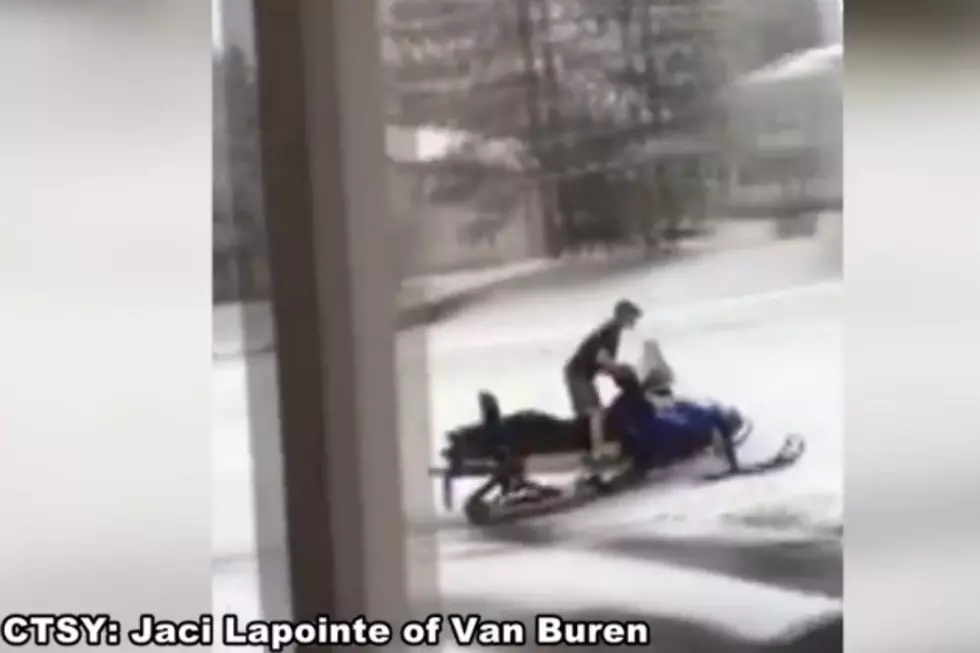 Watch: Only in Maine, Snowmobiling in Shorts!