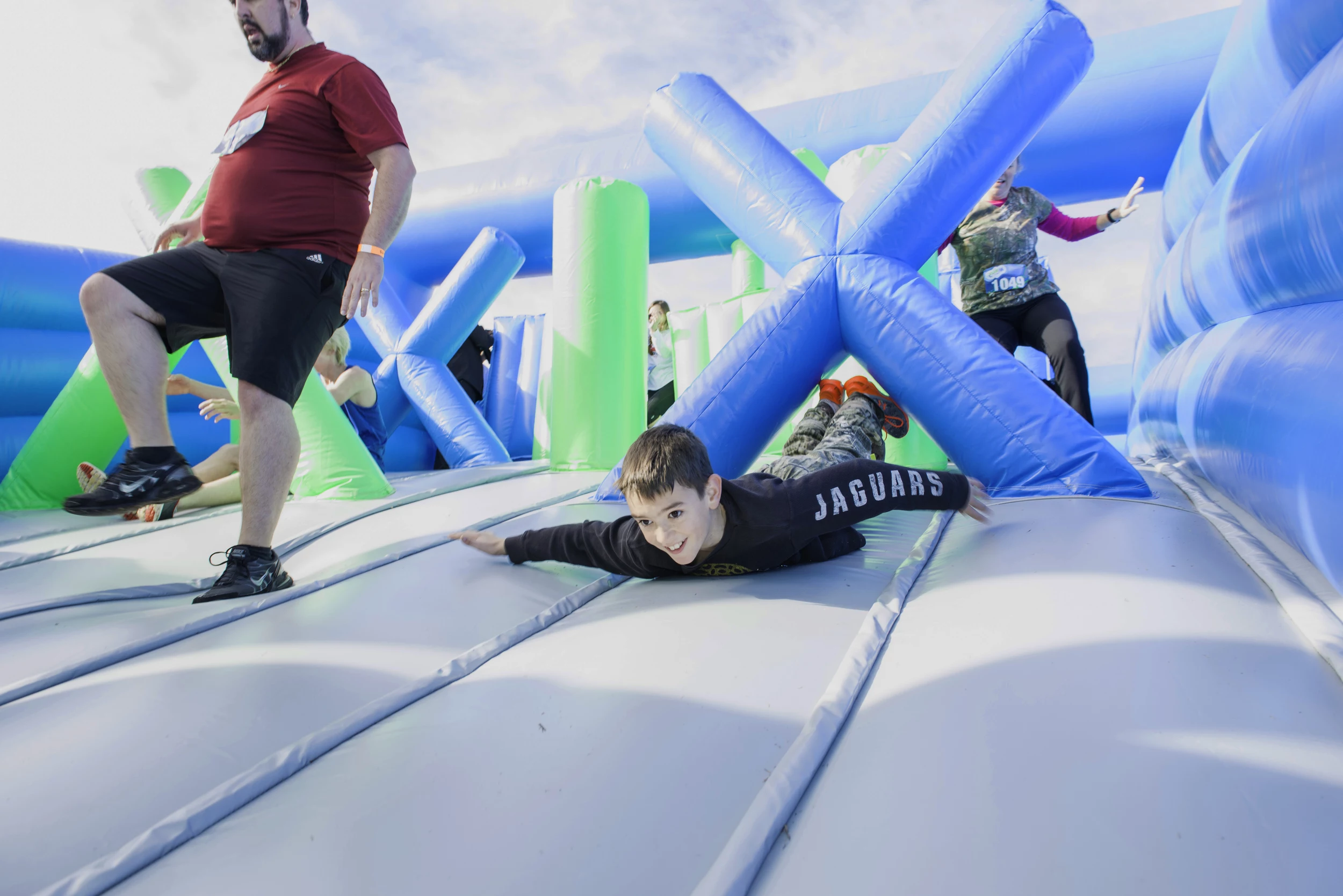 Run With The Captain as Part of the WBLM Team in the Insane Inflatable 5k