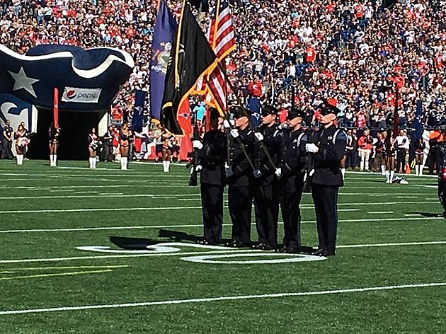 Portland Police Color Guard Looked Good at Gillette Last Week
