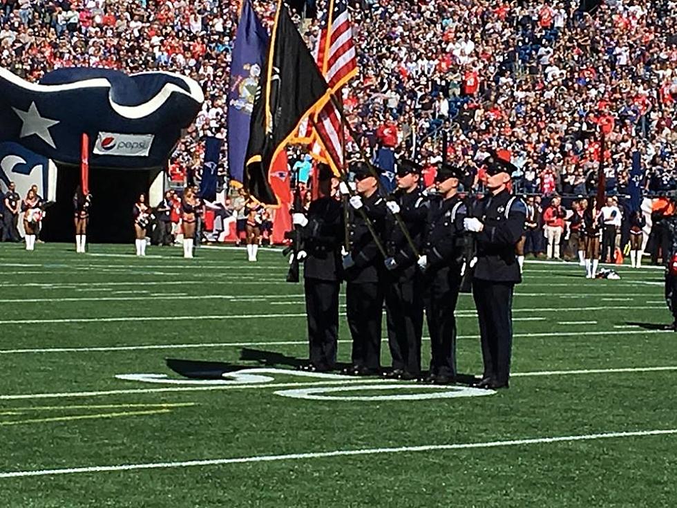 Portland Police Color Guard Looked Good at Gillette Last Week