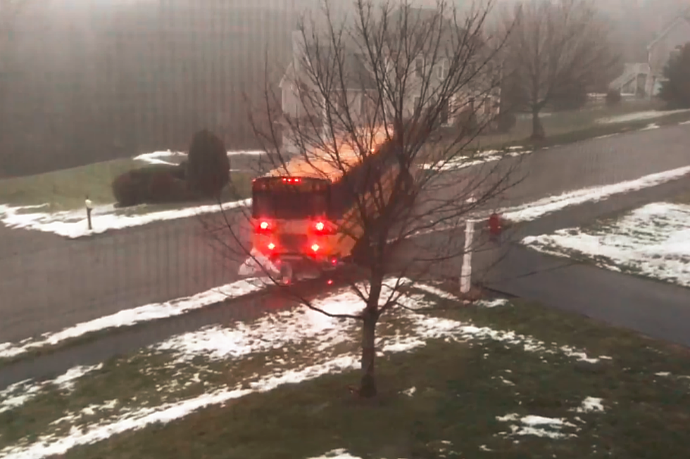 WATCH: Scary Video of School Bus Sliding Out of Control in Mass