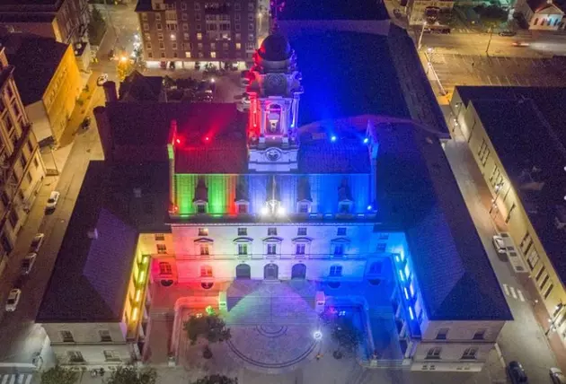 Stunning Drone Photos Of Portland City Hall&#8217;s New LED Lights