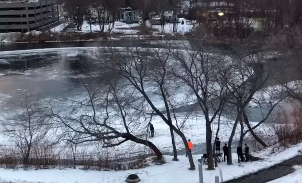 Some Knucklehead Tried To Get On The Westbrook Ice Disc