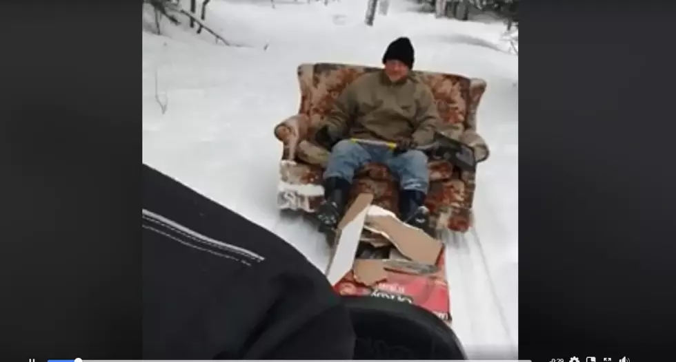 Wicked Mainahs Taking the Couch for a Spin in the Snow