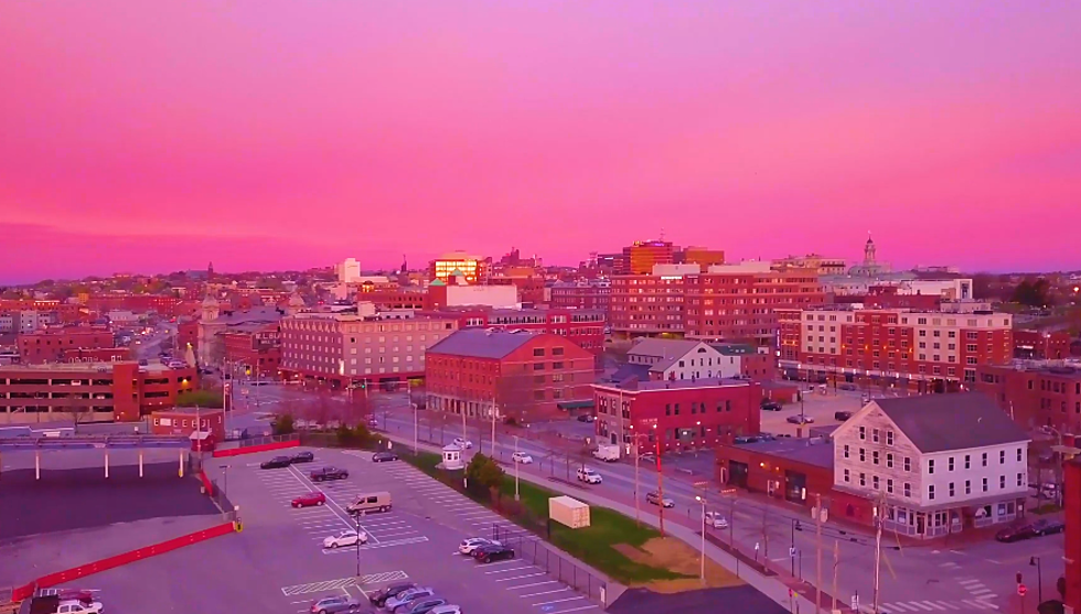 Another Maine Moment of Zen: Old Port Sunrise Drone Video