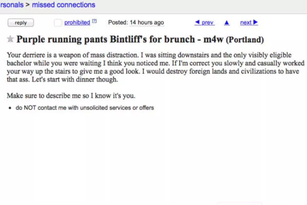 Guy From Portland Posts A &#8220;Subtle&#8221; Missed Connection On Craigslist