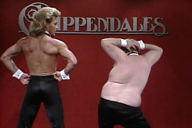 Chris Farley as a Chippendale's Dancer