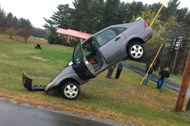 Teen From Maine Involved In Strange Accident That Leaves Car Nearly Vertical